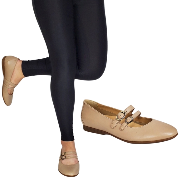Dansko Shoes - New Dansko Leeza Mary Jane ballerina flat ballet nappa beige adjustable straps